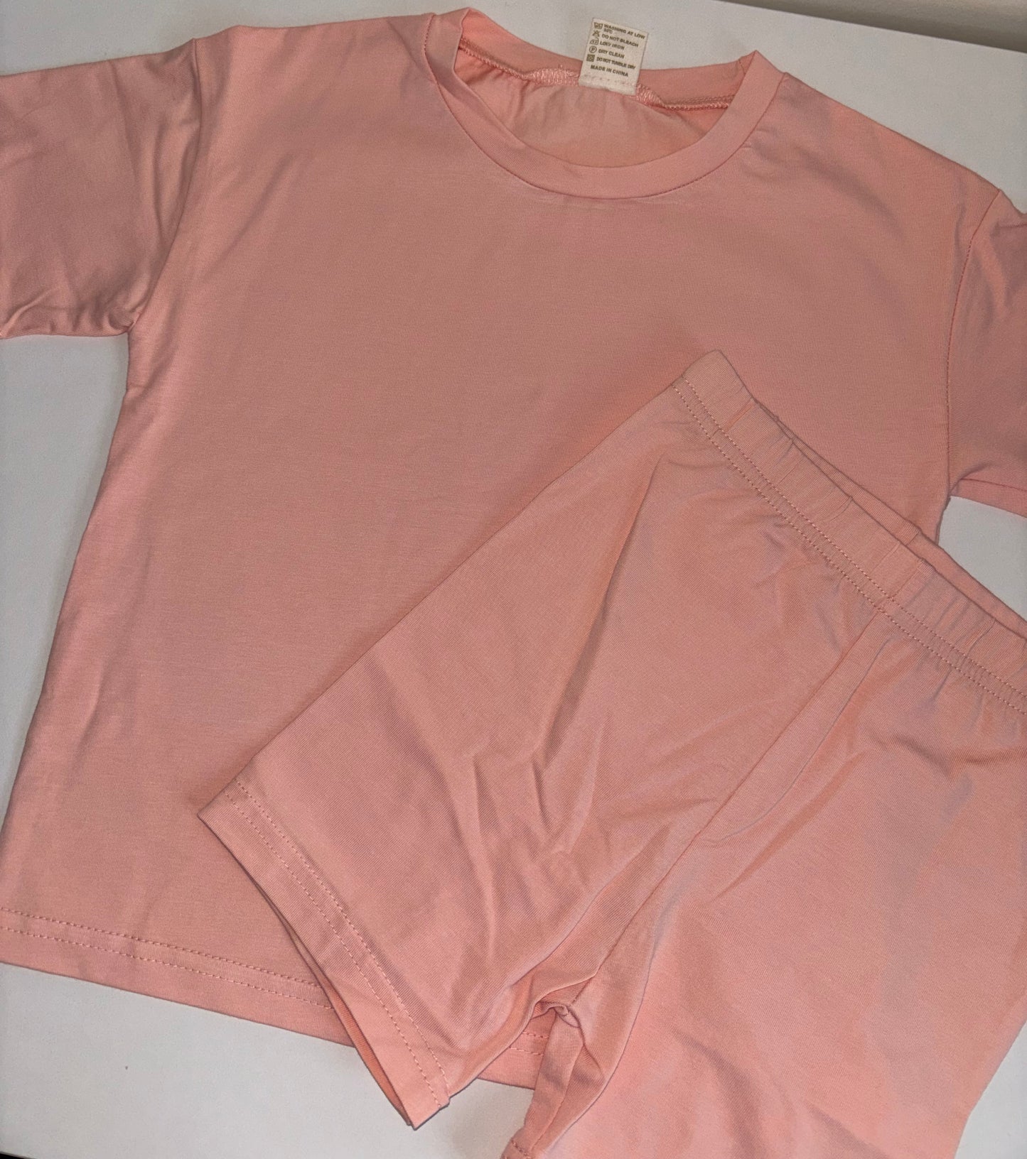 Pink cycling shorts set