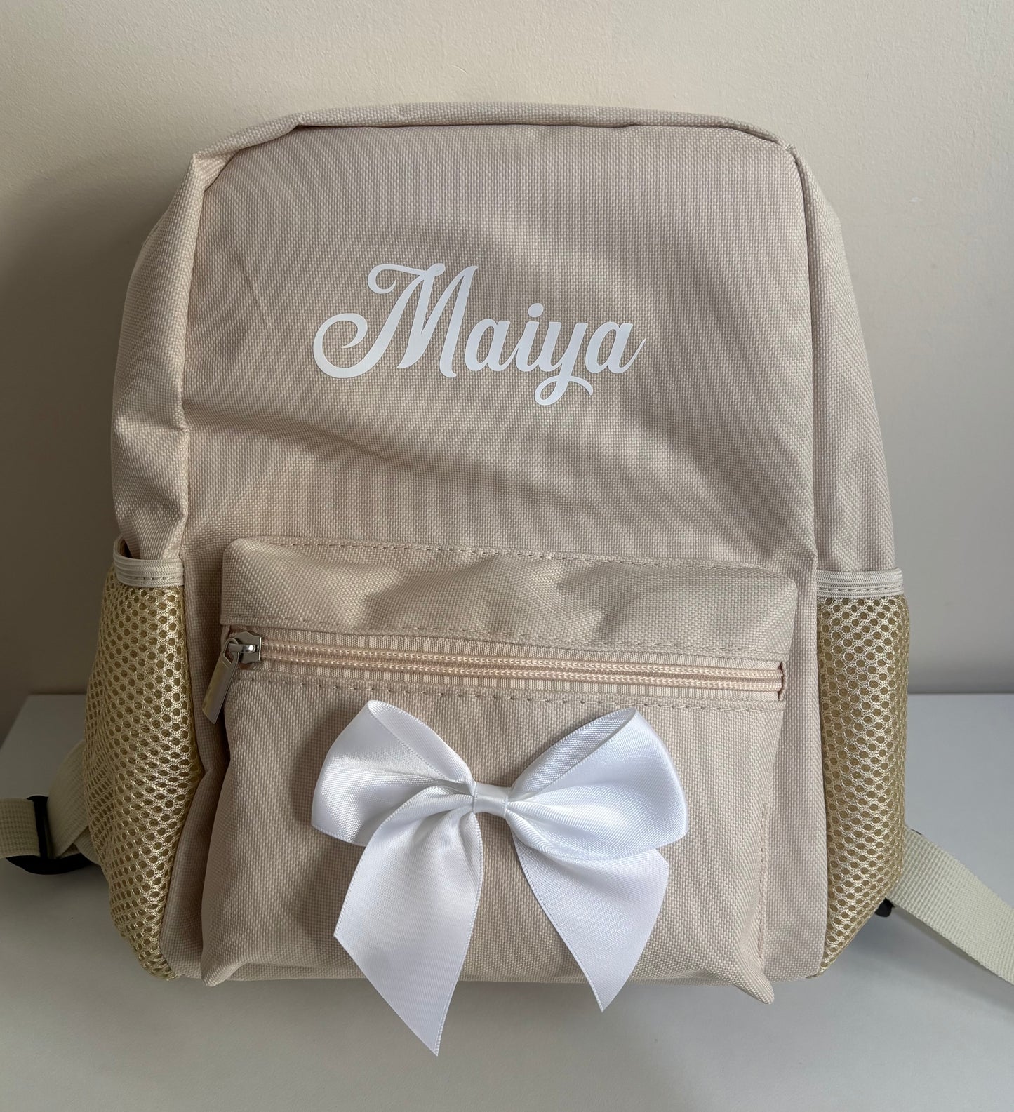 Beige backpack