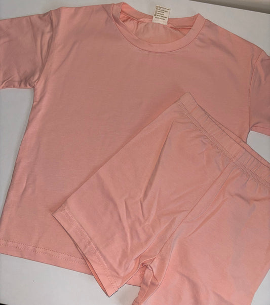 Pink cycling shorts set