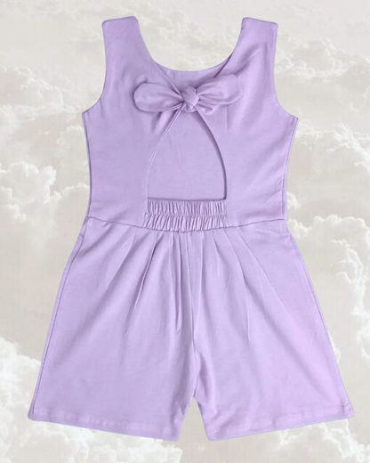 Purple tie back playsuit