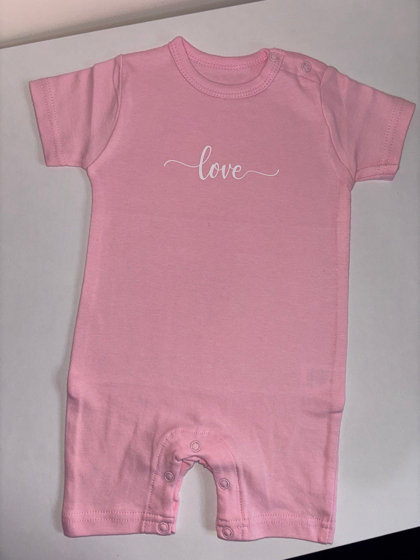Pink baby romper
