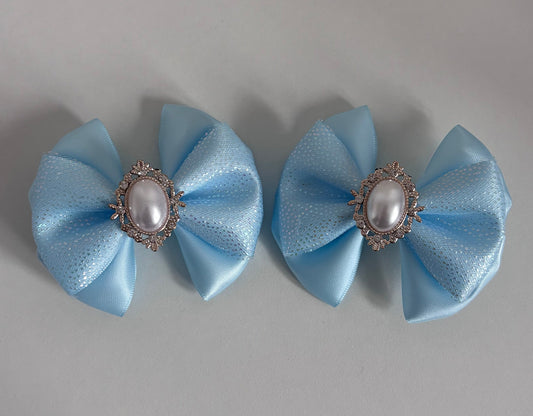 Blue glitter medium piggies