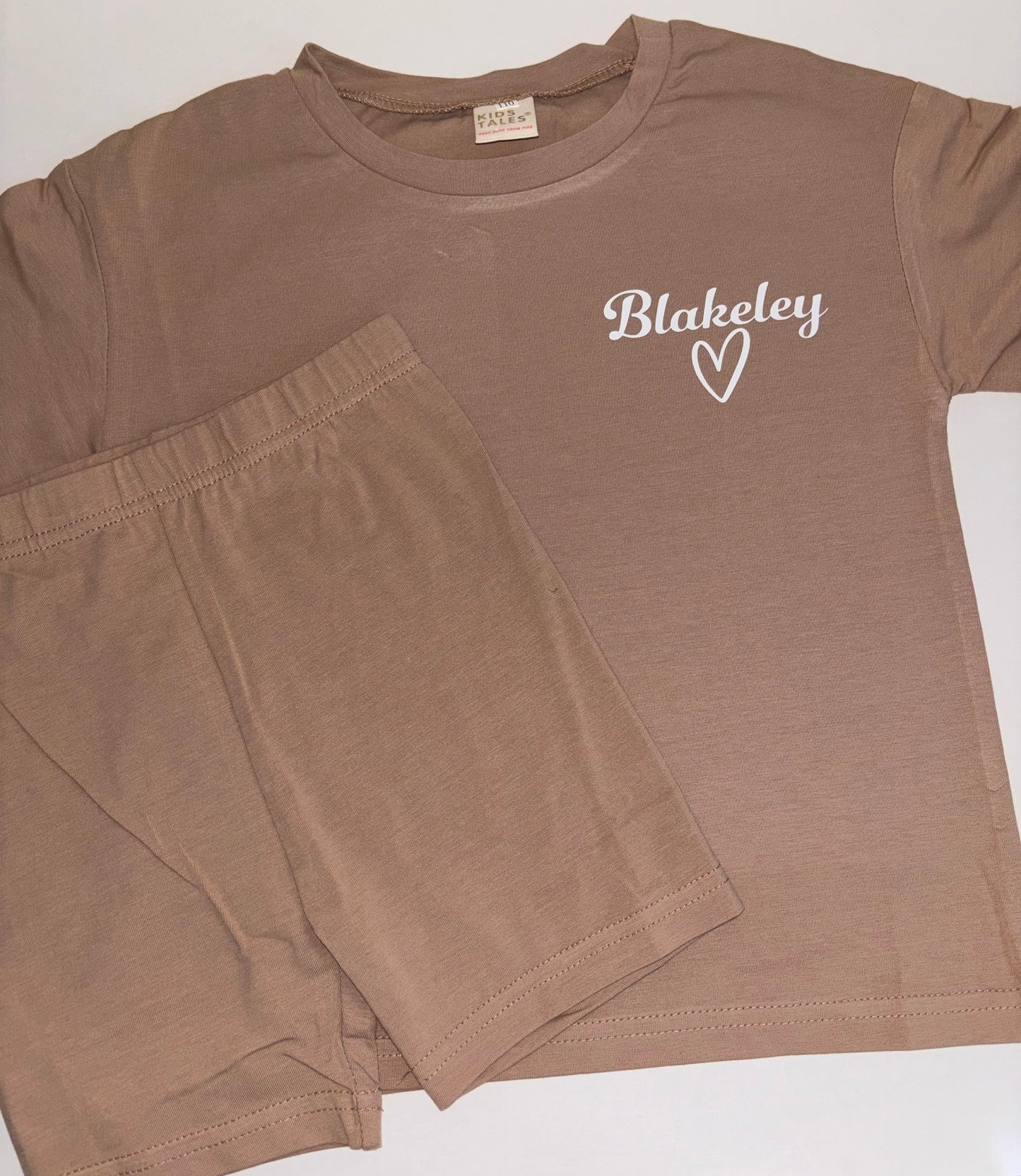 Brown cycling shorts set