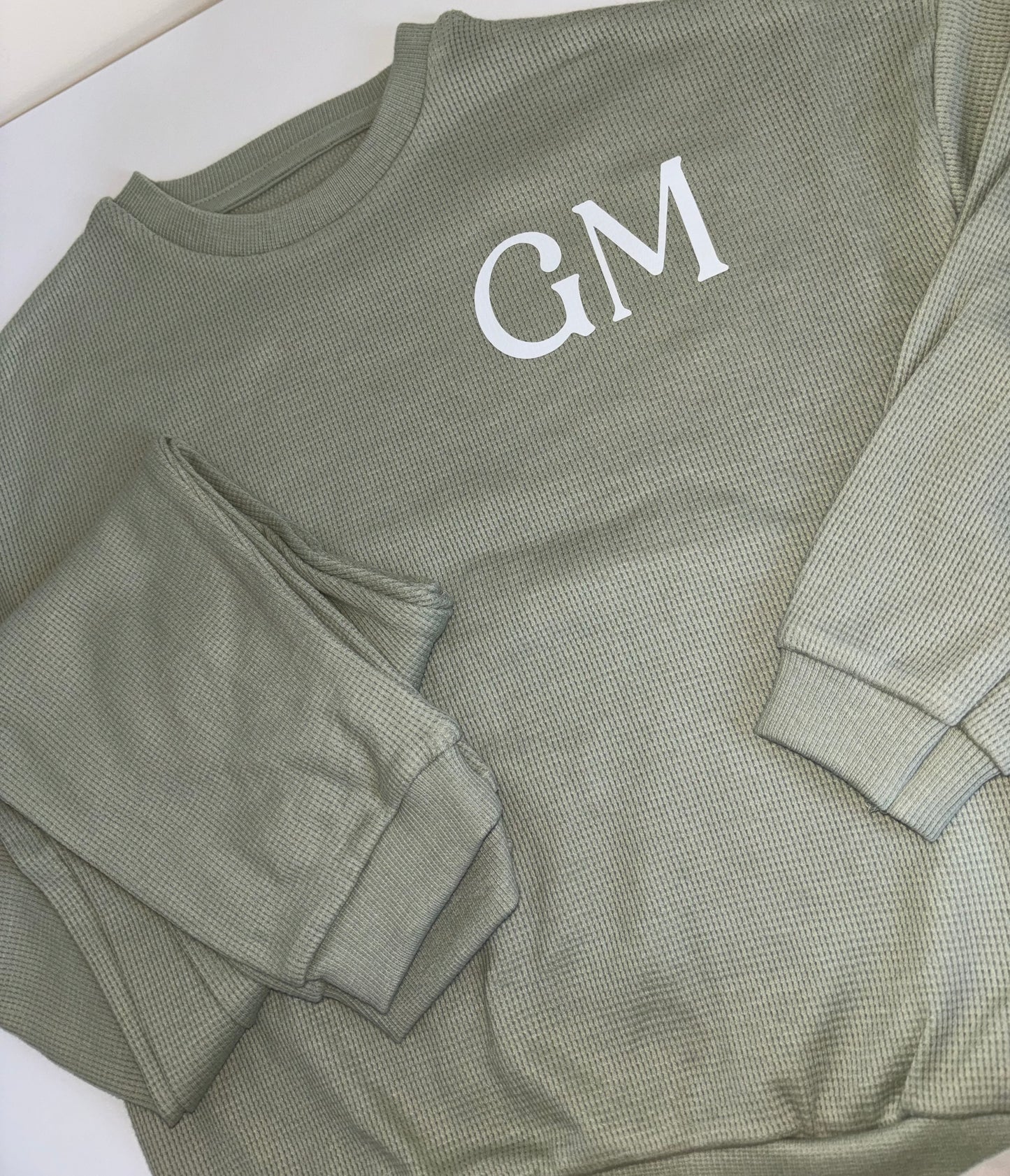 Sage waffle knit tracksuit