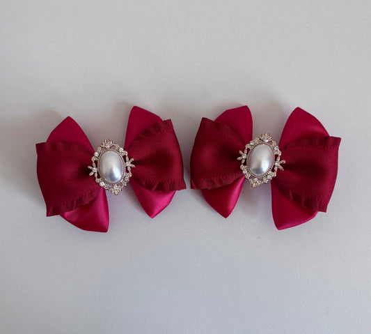 Wine red frill medium piggies