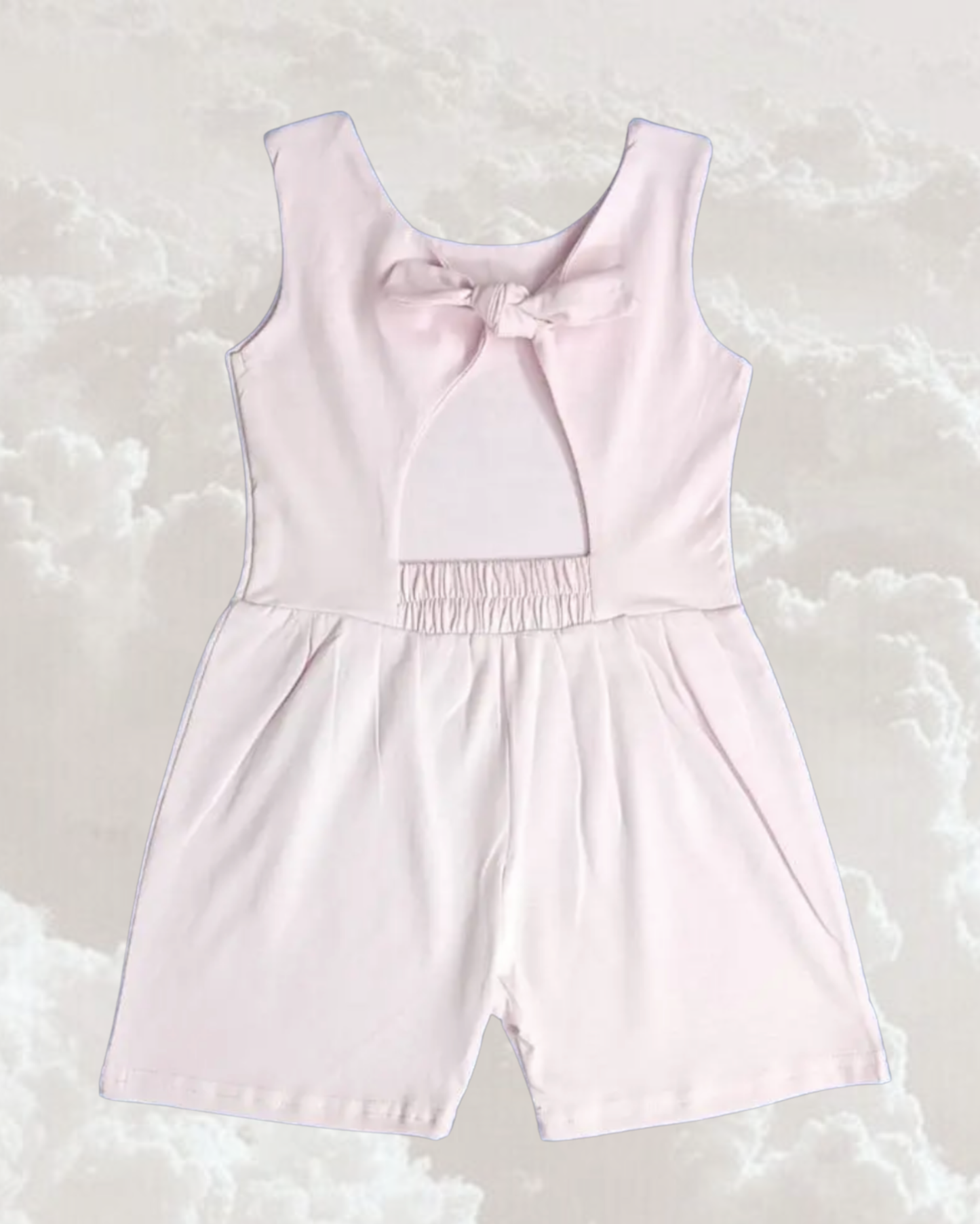 Pink tie back playsuit