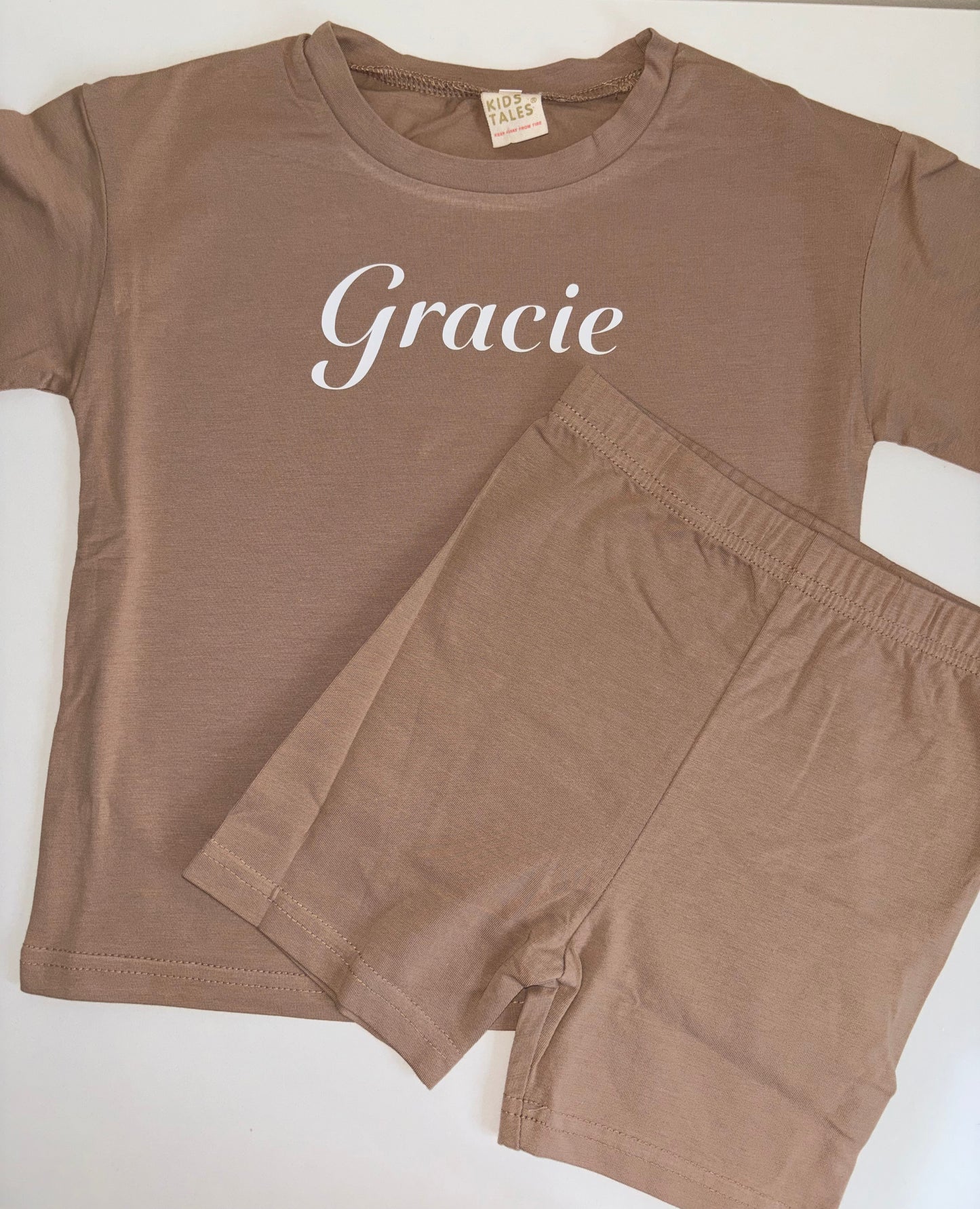 Brown cycling shorts set