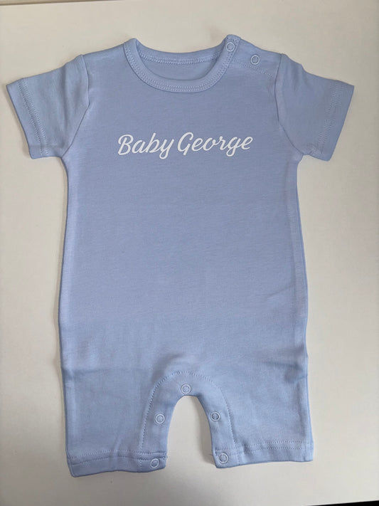 Blue baby romper