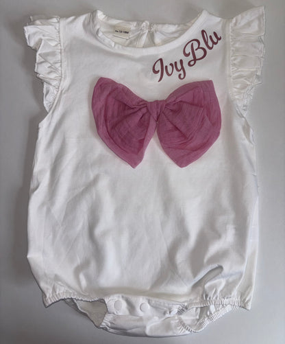 Personalised bow romper