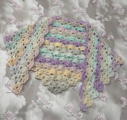 Pastel baby shawl - instant dispatch